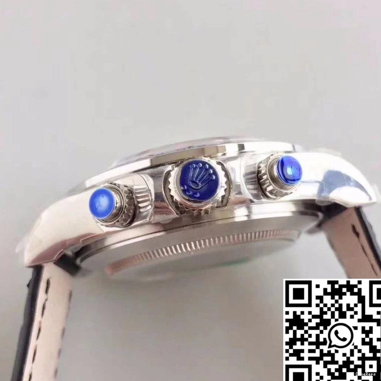 Factory Cosmograph Black Strap Daytona Rolex Leather 116520 JH 0209